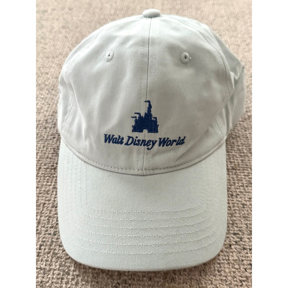 Walt Disney World Baseball Cap Hat Light Blue Embroidered Castle Adjustable